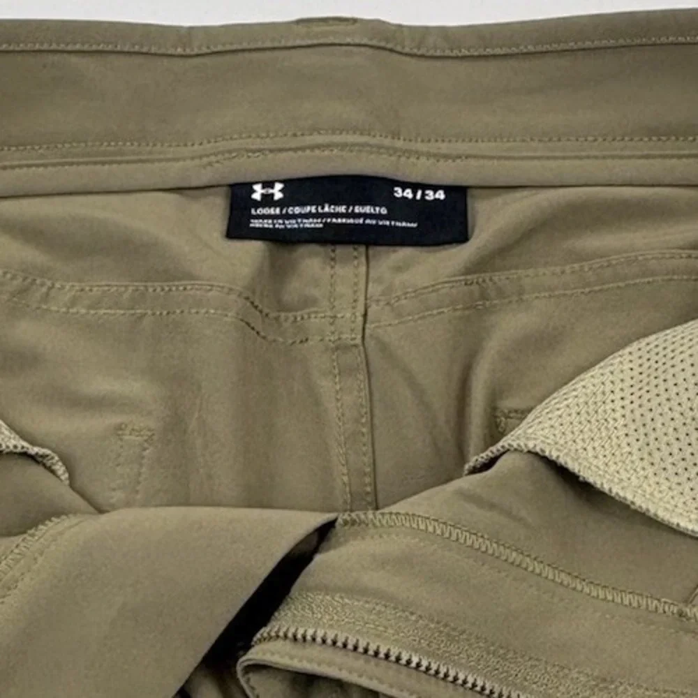 Under Armour Men's Pants Tan Tactical Utility Cargo Breathable Outdoor 34x34